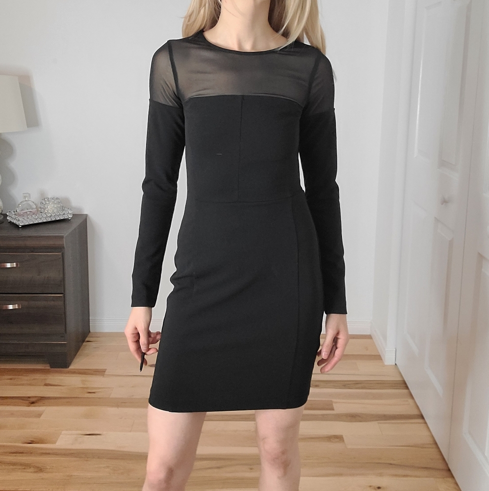 Dynamite Sheer shoulders mini dress - Picture 3 of 10